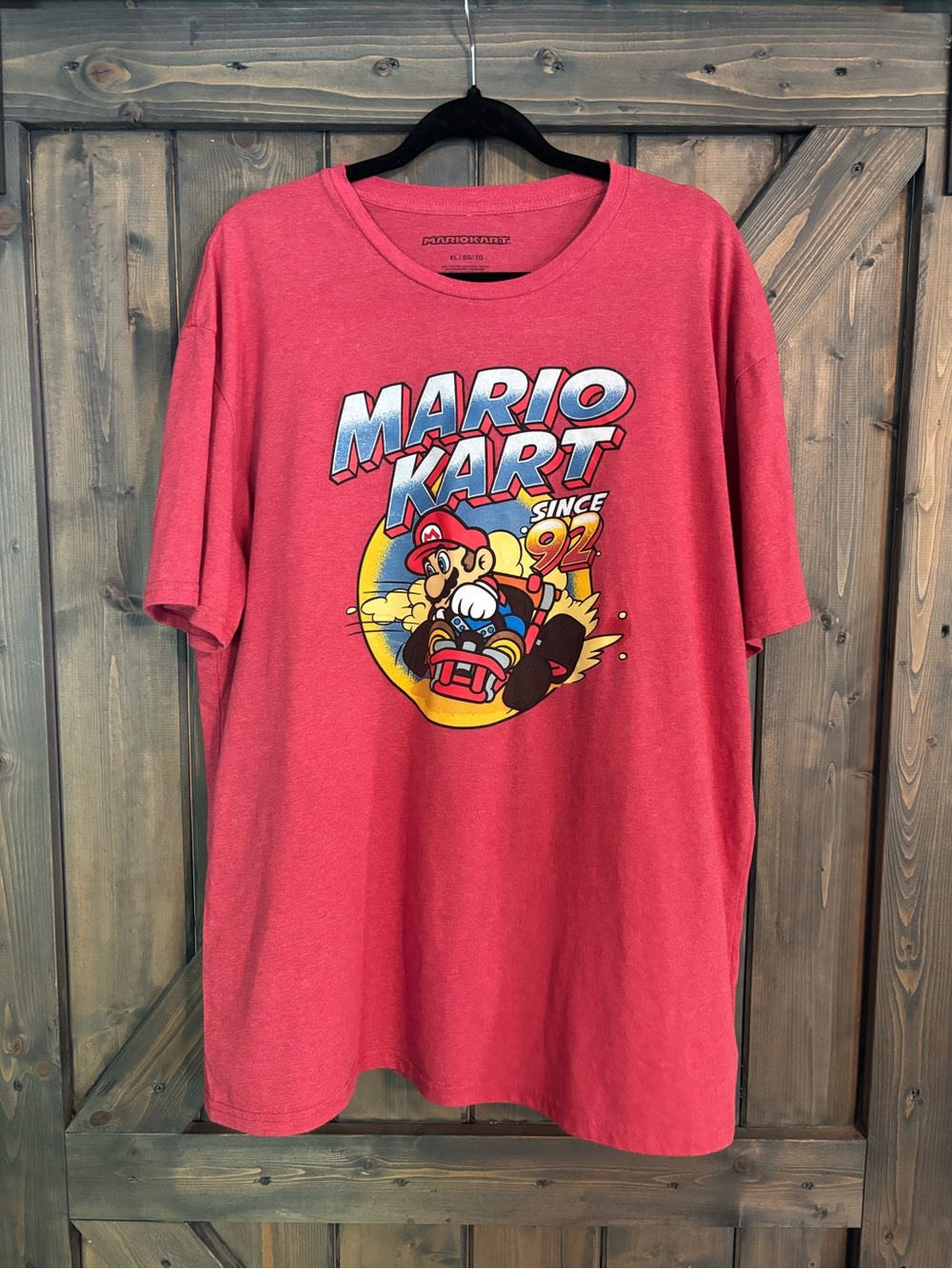 Mario Kart Graphic Tee in Coral Red
